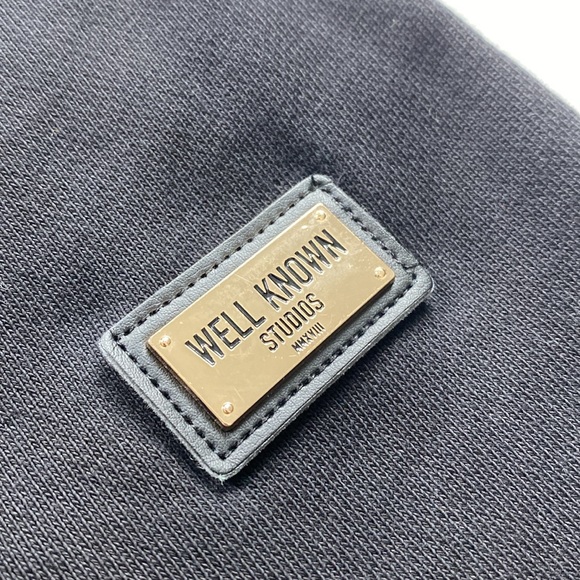 Well Known Studios Bowery Elastic Drawstring Pull On Jogger Sweatpants (Black) - Picture 13 of 15